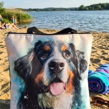 Shopperka / torba na ramię duża piesek berneńczyk