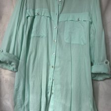 100% cotton GINA TRICOT fantastyczna przewiewna miętowa koszula