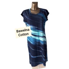 Letnia Sukienka Midi 42 XL Bawełna Dress Cotton
