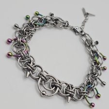 Bransoletka piercing mulicolor damska