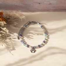 Bransoletka z kamieni ✧ fluoryt ✧ łapka