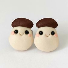 Śmieszne Kolczyki Grzybki Borowiki Kawaii