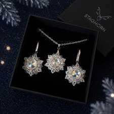 Komplet Biżuterii z kryształami Preciosa "Winter Lights - Crystal AB"