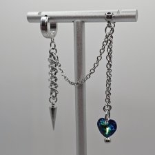 Kolczyk pojedyńczy lobe helix kryształek Swarovski
