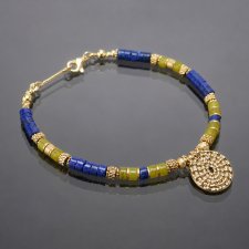 Lapis lazuli i jadeit kiwi /bransoletka/28.07.26 - Szlachetna kolekcja