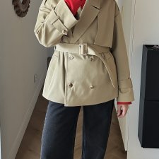 Trencz damski handmade z włoskiej bawełny