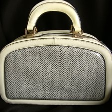 Vintage torebka retro kuferek lakierowana elegancka