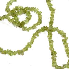 Pistacjowe kamienie DŁUGIE KORALE VINTAGE