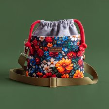 Listonoszka handmade z weluru – unikatowa torebka Raspberi 26 × 28 cm