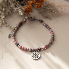 Bransoletka z kamieni PASTEL SUMMER ✧ rodonit ✧ słońce