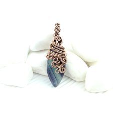 Fluoryt wisiorek wire wrapping
