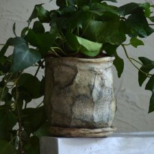 ŚLADY NATURY V_doniczka ceramiczna_niebieskości