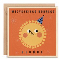 kartka okolicznościowa Wszystkiego dobrego słońce + koperta