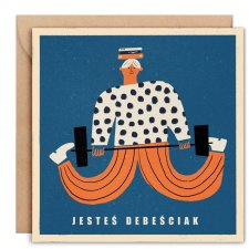 kartka okolicznościowa Jesteś debeściak + koperta