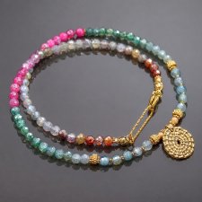 Agaty multicolor pastel /choker/ naszyjnik - Szlachetna kolekcja