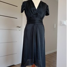 Monton* czarna zwiewna sukienka L/XL