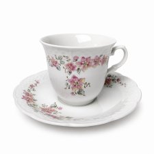 Stara Filiżanka ze spodkiem Thun Czechoslovakia lata 30 40 porcelana kwiaty Vintage (4/4)