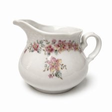 Duży mlecznik dzbanuszek TK Thun Czechoslovakia lata 30–40 porcelana kwiaty vintage