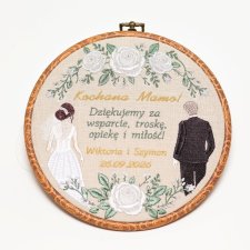 Ślubne podziękowania dla Rodziców haft w oprawie ok 20 cm