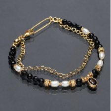 Onyx and pearls /27.11.25/ bransoletka - Szlachetna kolekcja