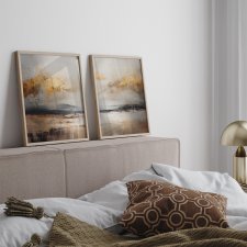 ZESTAW PLAKATÓW 2cz 30x40 cm Abstrakcyjny pejzaż  2części (set270)