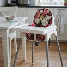 PODUSZKA, WKŁADKA DO KRZESEŁKA IKEA-ANTILOP-AUTA, peonie