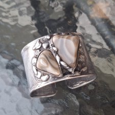 Szarości - bransoletka regulowana