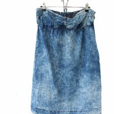 Sukienka bez ramion wiązana na szyi jeansowa bawełna M Stitch & Soul