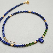 Lapis lazuli & diopsyd /choker/ - Szlachetna kolekcja