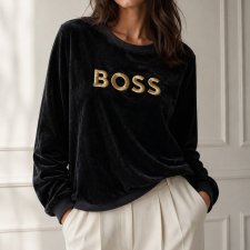 Boss welurowa bluza