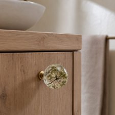 Gałka meblowa TRYBULA LEŚNA 30 mm - kwiaty w żywicy - Raindrops Pure