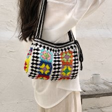 Kolorowa szydełkowa torebka handmade ????