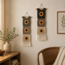 Zestaw dwóch paneli ściennych handmade ????