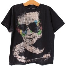 T-shirt vintage z twarzą bawełna XL Cedar Wood State