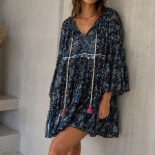 Boho sukienka jedwab wiskoza