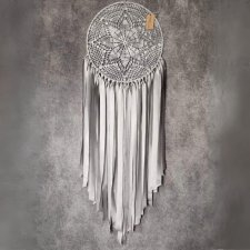 Cieniowany szary łapacz snów – delikatna dekoracja boho