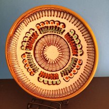 Gliniana misa - patera lub głęboki talerz dekoracyjny 22,5 cm - stan idealny