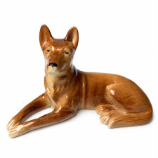 Figurka owczarek Niemcy pies dingo ceramika Vintage lata 60