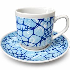 Filiżanka ze spodkiem Chodzież dekor 1299 pajęczyna Mid Century Modern PRL (3/4)