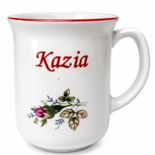 Kubek imieninowy Chodzież PRL "Kazia" vintage porcelana Retro