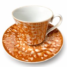 Filiżanka Marmurek PRL Bogucice kubek porcelana Vintage polski design