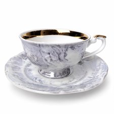 Filiżanka Chodzież Marmurek PRL złocona fason 1500 Vintage Mid Century lata 60 (2/3)
