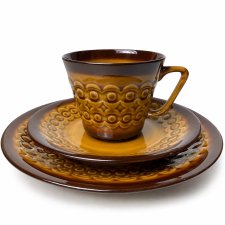 Zestaw śniadaniowy Chodzież Ira Józef Wrzesień 1959 filiżanka PRL Vintage Mid-Century Modern lata 60 (4/7)