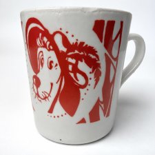 Kubek Dowbysz ZSRR kreskówka lata 70 porcelana Ukraina vintage PRL