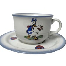 Filiżanka Kaczor Donald Daisy Pruszków Unikat lata 60 kolekcjonerska (2/2)