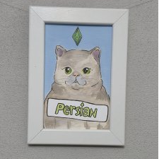 Kot Perski - Persian - obrazek handmade - The Sims