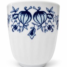 Kubek PRL Karolina Jaworzyna Śląska niebieski ornament lata 60/70 (1/5)