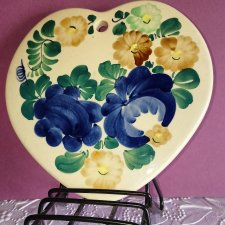 Fajansowe serce (16,5 cm) Włocławek - stan idealny