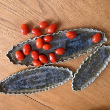 3 ręcznie robione patery ceramiczne