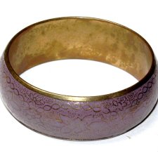 LAWENDOWA Metalowa szeroka BRANSOLETKA orient